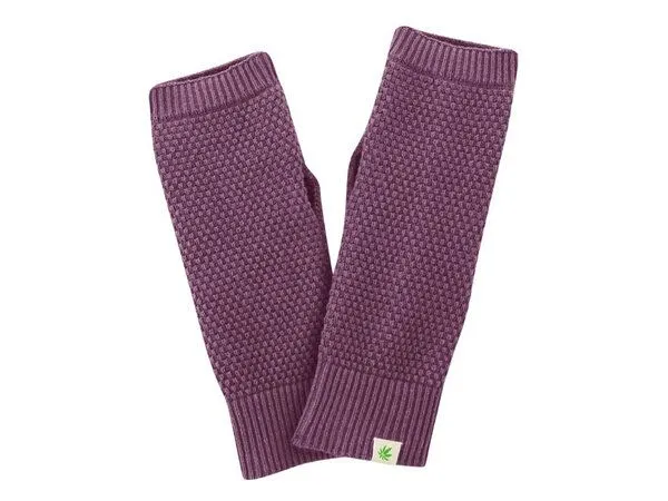 HempAge HempAge Wärmende Stulpen Hanf/Biobaumwolle, Purple (lila), – Produktbild 2 von 4