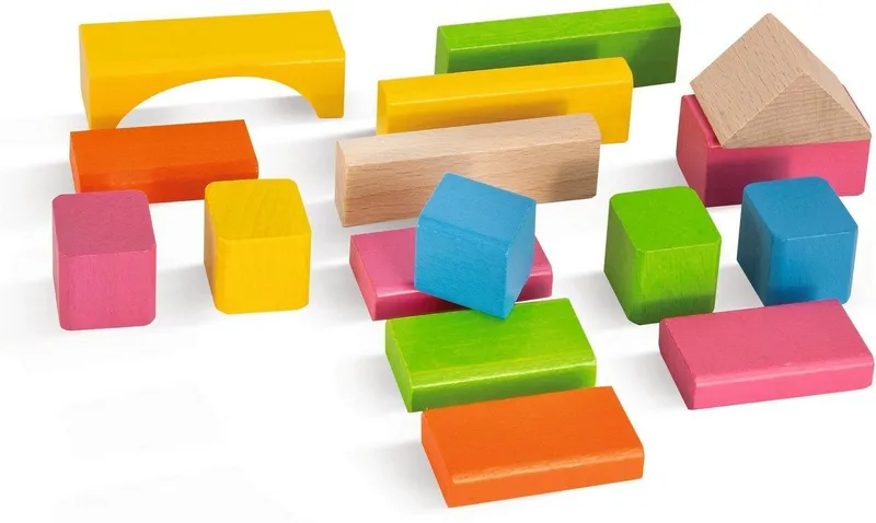 eichhorn eichhorn Holzbausteine, natur/bunt Spielbausteine, (60 St), Bunt, – Produktbild 3 von 8