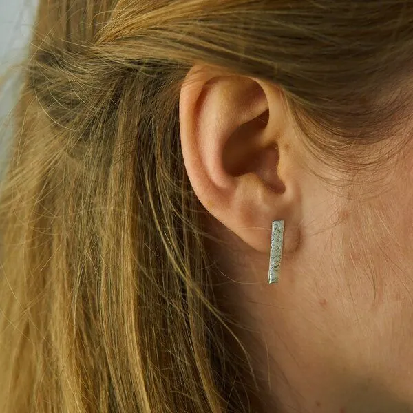 pakilia pakilia Silber Ohrringe Rechteck Fair-Trade und handmade – Produktbild 2 von 2