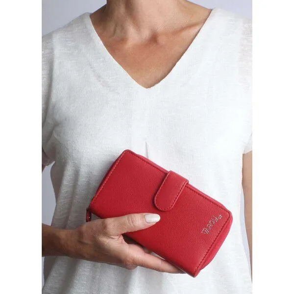 Vargu Vargu Echtleder Geldbörse SABA 1-A mono, Red, – Produktbild 3 von 3