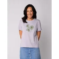 watapparel watapparel T-Shirt Frauen Glücksklee, Lavender, – Produktbild 1 von 1