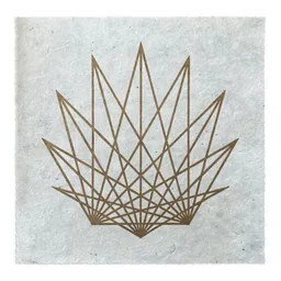 Veskor Cassiopeia Veskor Cassiopeia STAR SHELL Heilige Geometrie Linoldruck | 22 × 22 cm | Gold auf Naturweiß – Produktbild 1 von 1