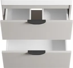 welltime Waschtisch FLOW STRIPE mit Waschbecken, Breite 60 oder 80cm, modernes Design, Schrank mit 2 Schubladen, Soft-Close-Function, in 2 Breiten erhältlich – Produktbild 1 von 1