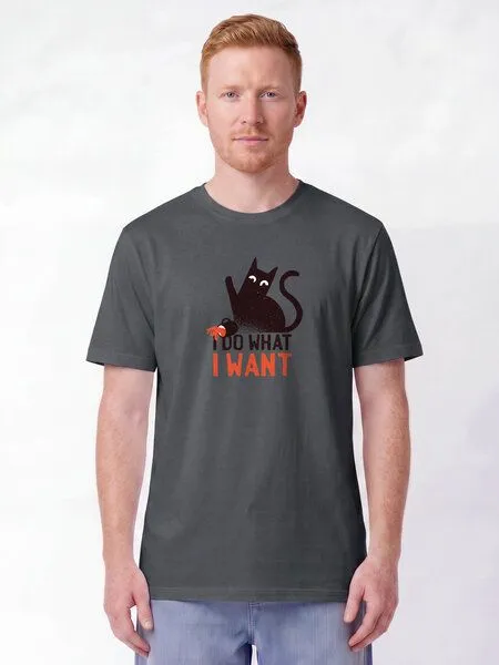 watapparel watapparel T-Shirt Unisex Cat, Anthracite, – Produktbild 2 von 2