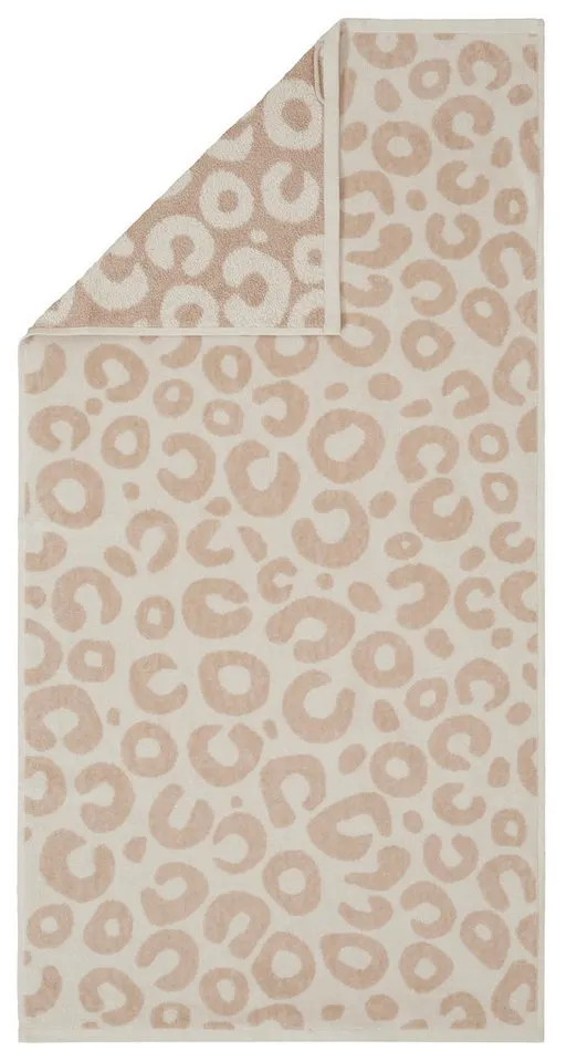 OTTO home Handtuch Set Anna Leopardenmuster, 8-tlg Handtuch-Set, 100% Baumwolle, Frottiervelours (Set, 8-St), Duschtücher, Handtücher und Gästetücher, weich, Braun, – Produktbild 8 von 8