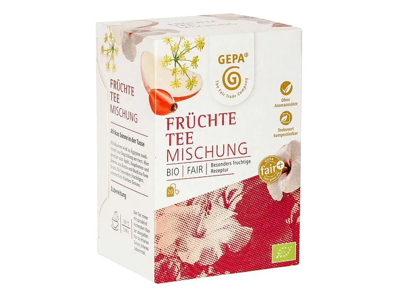 gepa GEPA Bio-Früchtetee, 20 x 2 g – Produktbild 1 von 1