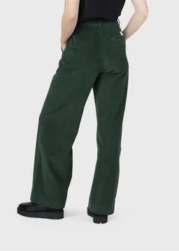 Klitmøller Klitmøller Damen vegan Hose Mit Weitem Bein Aus Cord Lydia Moosgrün – Produktbild 1 von 1
