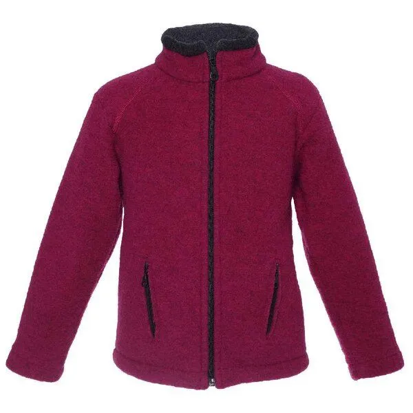 Reiff Reiff Strick Kinder Jacke Fleecejacke kbT-Schurwolle, Beere, – Produktbild 1 von 4