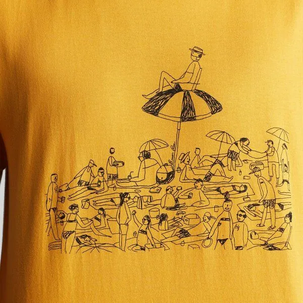 Dedicated DEDICATED T-Shirt Beach - Honey Yellow – Produktbild 3 von 3