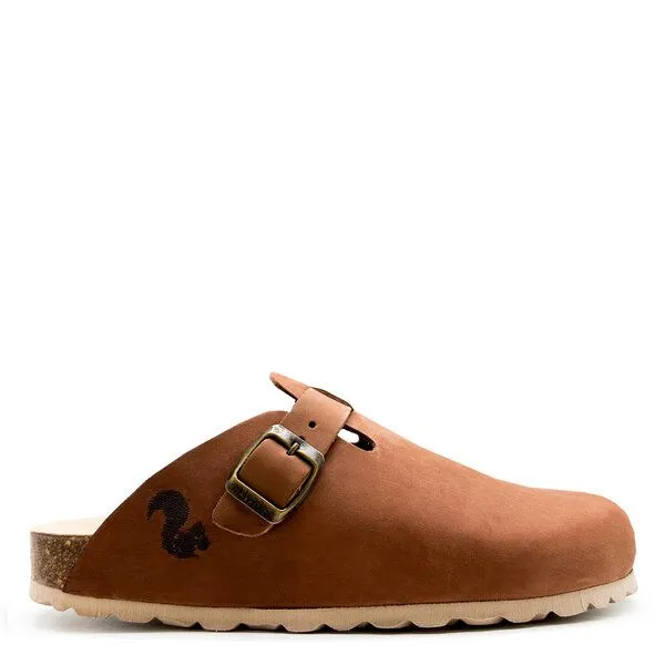 thies thies ® Eco Clogs aus vegetabil gegerbtem Leder, Shiitake-brown, – Produktbild 1 von 4
