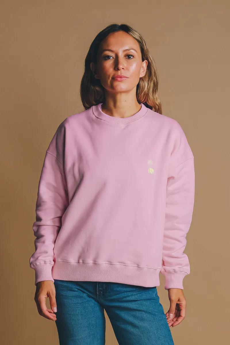 Trendsplant Trendsplant Damen vegan Pullover Essential Oversized Gum Pink, Rosa, – Produktbild 2 von 2
