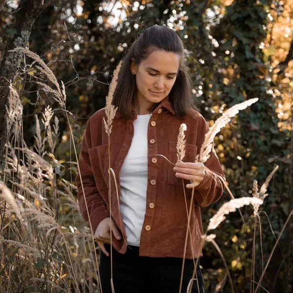 Vresh Clothing Vresh Clothing Vani - Cord Hemd aus Biobaumwolle, Rostbraun, – Produktbild 1 von 4