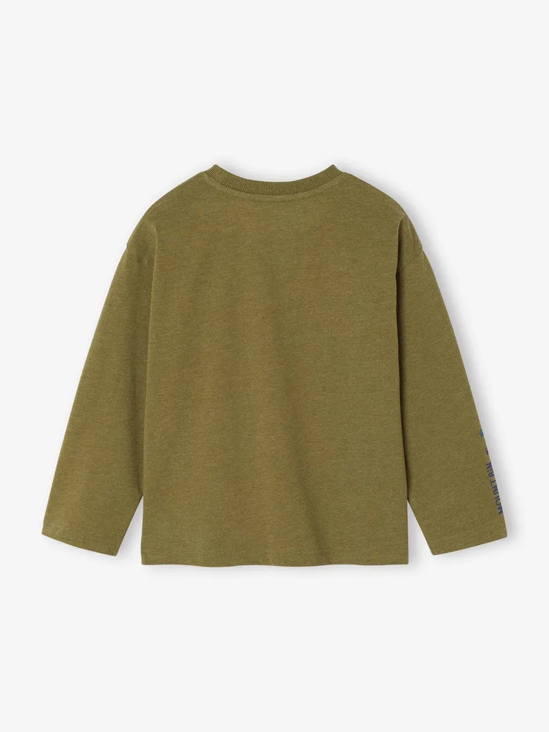 Vertbaudet Jungen Shirt mit Motiven n, Pistaziengrün bär, – Produktbild 2 von 4