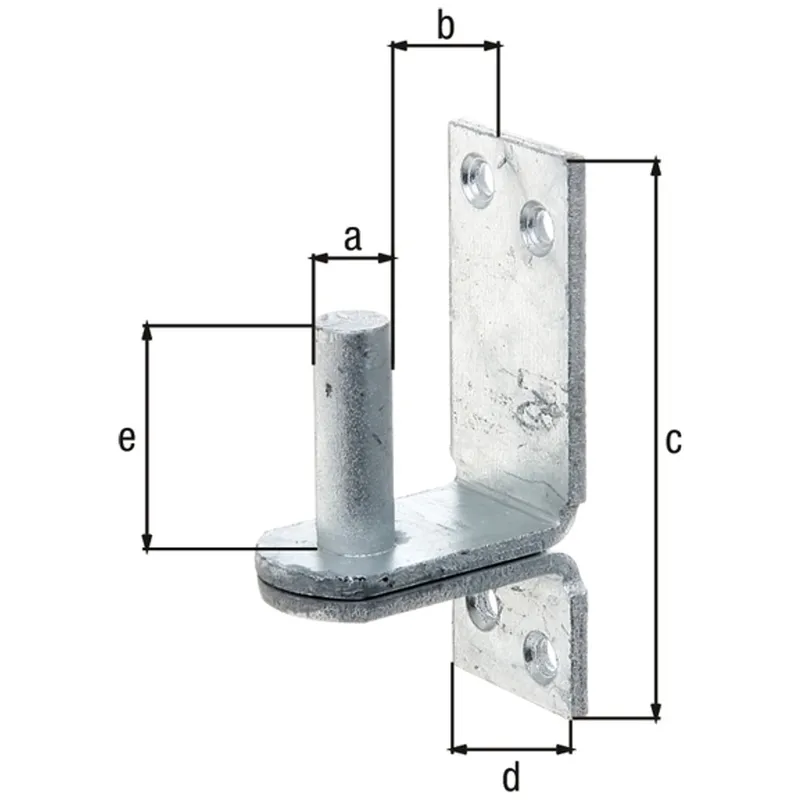 Alberts ALBERTS Kloben auf Platte, feuerverzinkt, Dorn Ø13 mm, Abstand 25 mm, Platte HxB100x35 mm – Produktbild 1 von 1