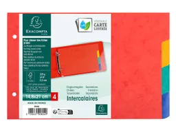 Exacompta 10 Exacompta Register aus Colorspan, 4 Taben, 225 g/m², 148x210 mm, farbig sortiert – Produktbild 1 von 1