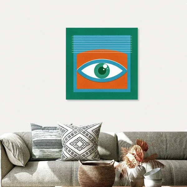 Photocircle Photocircle Poster / Leinwandbild - One Look Is Enough - green eye – Produktbild 4 von 4
