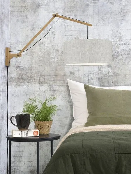 GOOD&MOJO GOOD&MOJO Wandlampe Andes L Naturel, Hell leinen, – Produktbild 2 von 3
