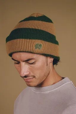 Trendsplant Trendsplant Montcabrer Beanie Emmerald/Dune – Produktbild 1 von 1