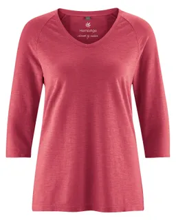 HempAge Hempage Damen vegan Raglan Shirt Barolo Rosa – Produktbild 1 von 1