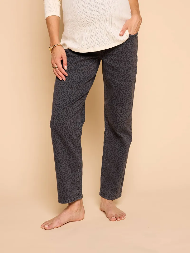 Envie De Fraise Mom-Jeans für die Schwangerschaft mit abnehmbarem Einsatz ENVIE DE FRAISE Bundweite verstellbar er denim, Grauer denim, – Produktbild 2 von 3