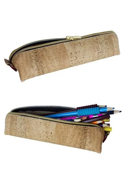 Simaru Simaru Federmäppchen / Stifteetui / Schlampermäppchen MILANO aus Kork, Beige, – Produktbild 2 von 3