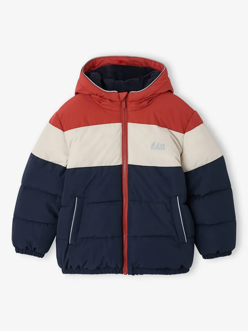 Vertbaudet Jungen Winter-Steppjacke mit Kapuze, Rost, – Produktbild 1 von 4