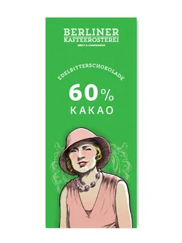 Berliner Kaffeerösterei Berliner Kaffeerösterei - Tafel - ClassicLine "Edelbitter" 60% 100 g – Produktbild 1 von 1
