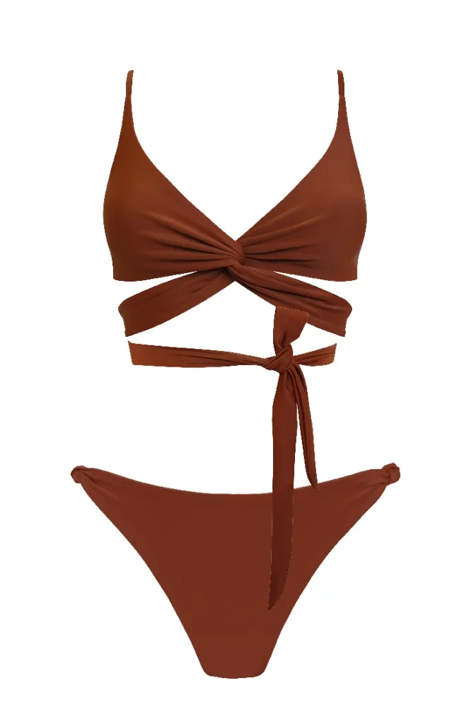 Anekdot Anekdot Damen vegan Lin + Leona Bikini, Dunkelorange, – Produktbild 2 von 2
