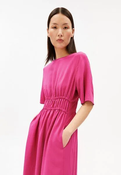ARMEDANGELS ARMEDANGELS LINO BLEND Damen Maxi-Kleid aus Leinen-Mix, Very berry, – Produktbild 1 von 4