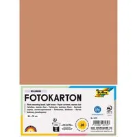 folia folia Fotokarton, 300 g/m², 50 x 70 cm, 10 Bogen, hellbraun – Produktbild 1 von 1