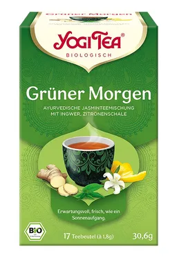 YOGI TEA YOGI TEA Grüner Morgen Bio Filterbeutel 17X1.8 g Filterbeutel – Produktbild 1 von 1