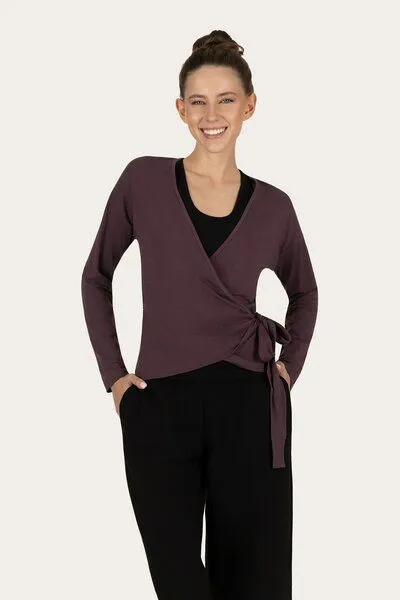 Urban Goddess Urban Goddess Aurora Yoga & Pilates Wickel-Longsleeve, Berry (lila), – Produktbild 1 von 4
