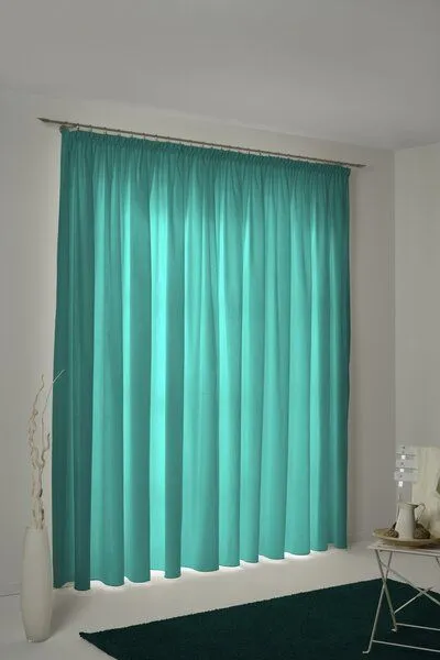 Nature by Adam Nature by Adam Vorhang aus 100% Bio-Baumwolle - Made in Germany - Uni Collection, Petrol, – Produktbild 5 von 7