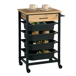 Kesper Kesper Küchenwagen, mit 4 Kunststoffbehältern ca. 47c85x37 cm – Produktbild 1 von 1