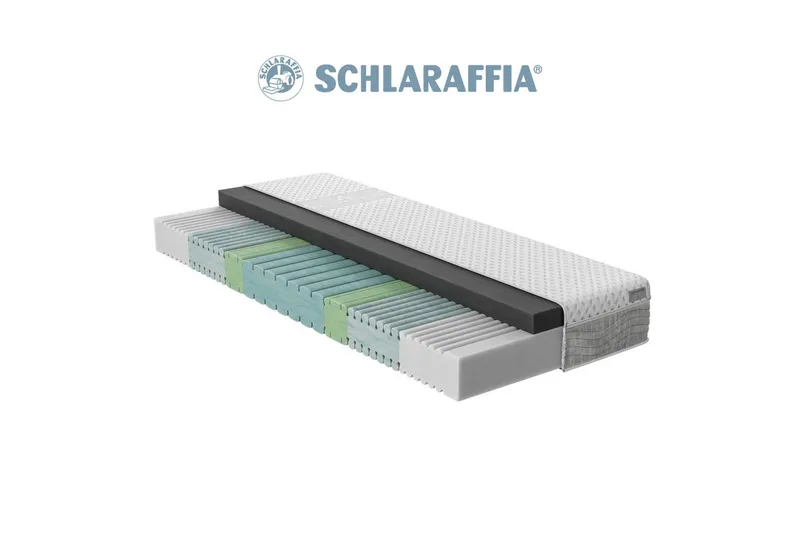 Gelschaummatratze NEUHEIT, PREMIUM Schlaraffia Sensipur F400, 90x200, 140x200 cm & mehr, Schlaraffia, 23 cm hoch, (1-tlg), Matratze in 2 Härten, ergonomisch, langlebige Qualität, Weiß, – Produktbild 1 von 5