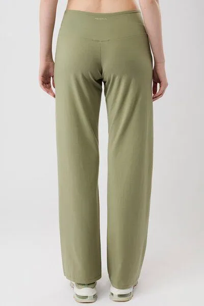 mandala Mandala Wide Leg Workout Pants, Mossy bark (grün), – Produktbild 4 von 4