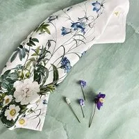 Koustrup Koustrup & Co Blumenmotiv-Geschirrtücher aus 100% Bio-Baumwolle, 48 x 70 cm, Blue flower garden, – Produktbild 1 von 1