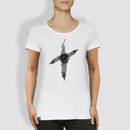 little kiwi little kiwi Damen T-Shirt, "Linienkreuz", White – Produktbild 1 von 1