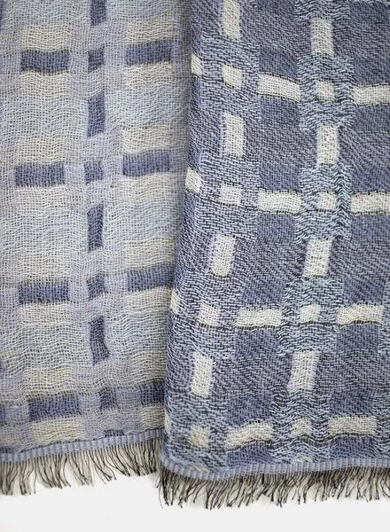 Djian Djian KATINKA Schal - Baumwolle (kbA), Blau, – Produktbild 3 von 3