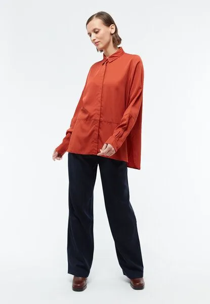 Givn Berlin Givn Berlin Damen Bluse aus TENCEL REFIBRA Lyocell "Ivy", Rusty orange (refibra), – Produktbild 2 von 4