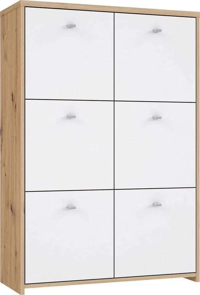 FORTE Kommode CHEST, Breite ca. 77 cm, Weiß, – Produktbild 3 von 5