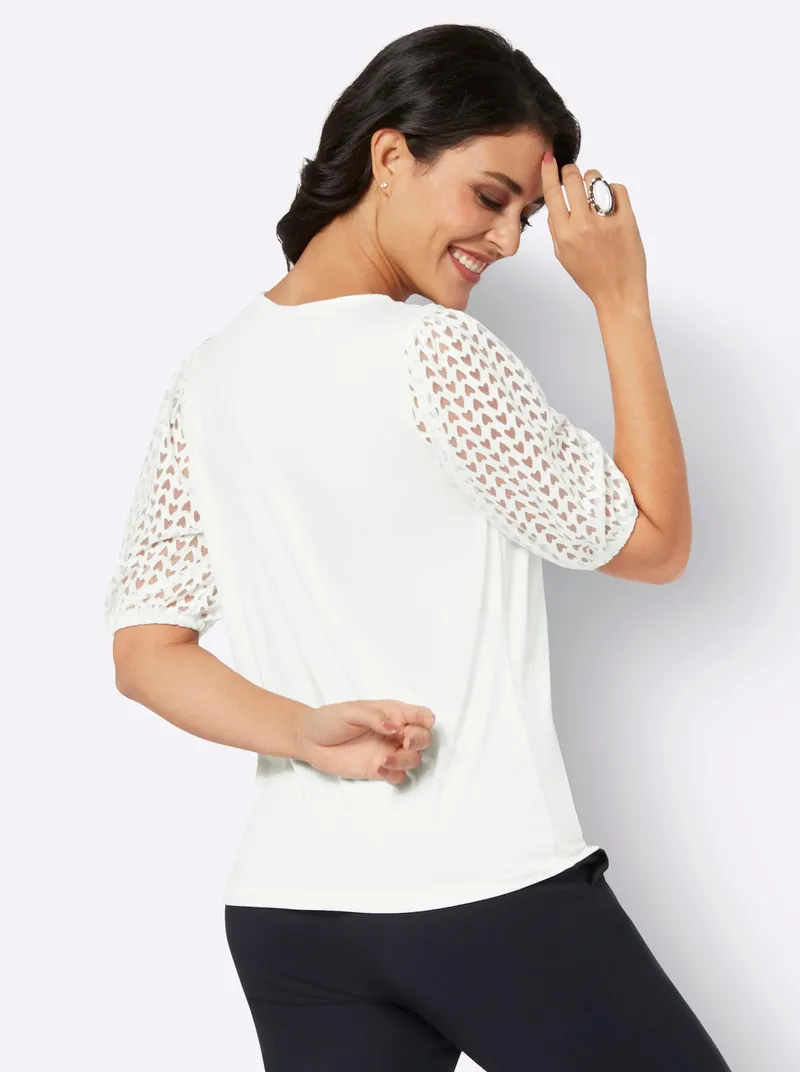 Witt V-Shirt ecru, Ecru, – Produktbild 2 von 2