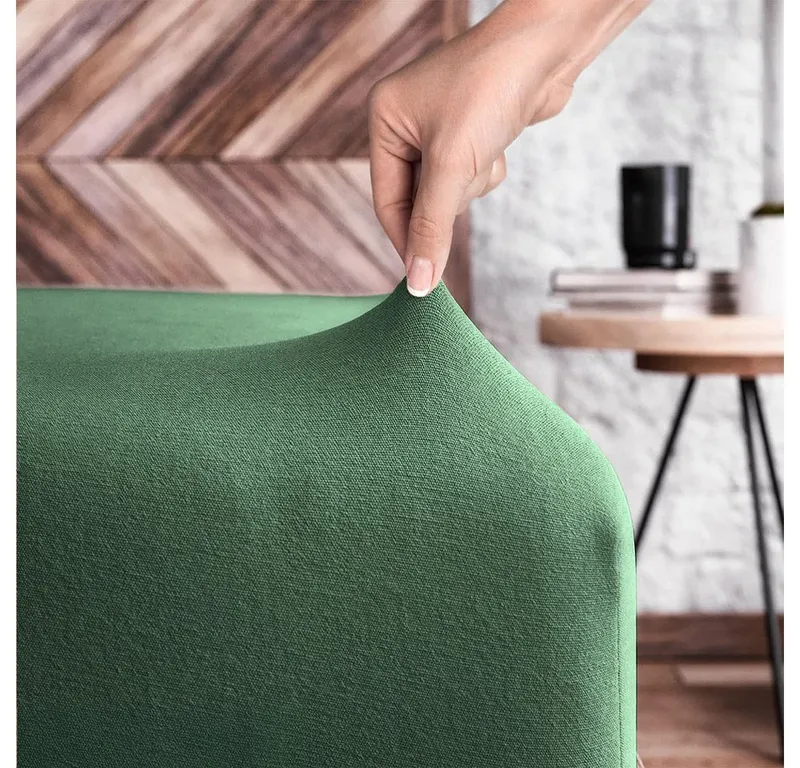 Wolkenfeld Spannbettlaken 100% Baumwolle - Superweiches Bettlaken für Matratzen von 5 bis 20cm, Jersey, Gummizug: rundum, (1 Stück), Rutschfest & Blickdicht - 90x200, 140x200, 160x200, 180x200 200x200, Grün, – Produktbild 3 von 5