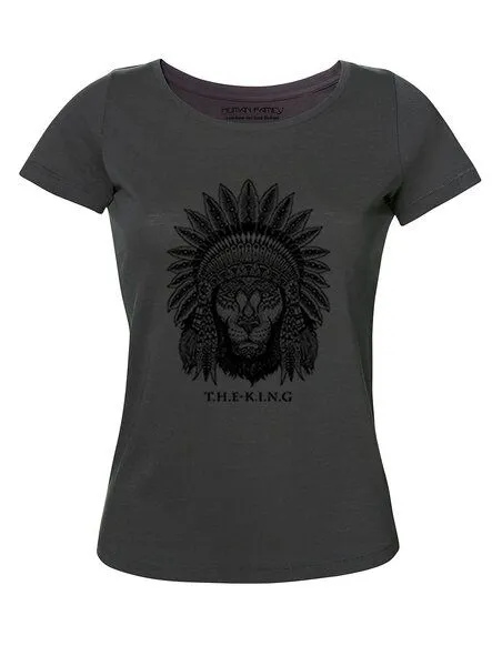 Human Family Human Family Damen Roundneck "The King" (weitere Farben), Anthrazit, – Produktbild 1 von 3
