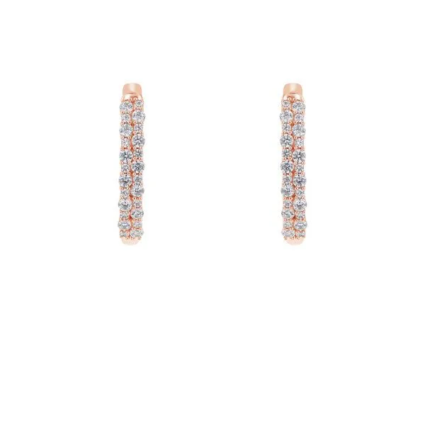 Eppi Eppi Runde Ohrringe mit Lab Grown Diamanten Nicholls, Rosa, – Produktbild 1 von 4