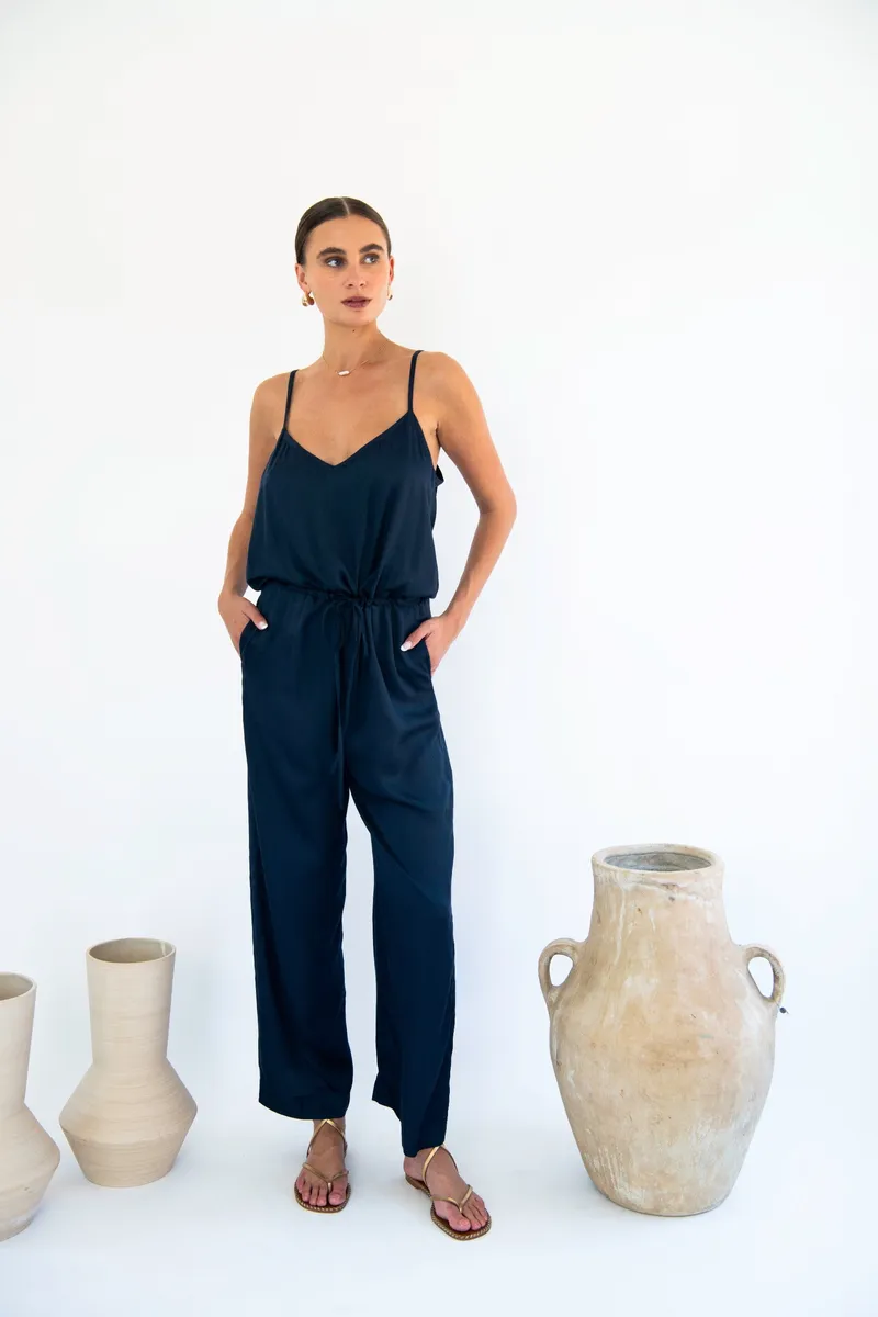 Neu Nomads Neu Nomads Damen vegan Jumpsuit Melbourne Mitternacht, Extra dunkelblau, – Produktbild 1 von 2