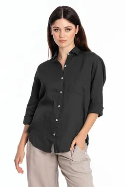 RAVENS VIEW IBIZA RAVENS VIEW IBIZA Damen vegan Hemd Monet Schwarz – Produktbild 1 von 1