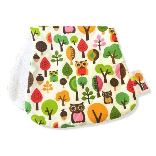 Millemarille Millemarille Spucktuch antibakteriell Bambussfrottee, Modern owls pink, – Produktbild 2 von 3