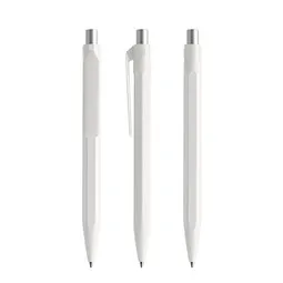 prodir prodir QS50 PMP Push Kugelschreiber, White-Silver satin finish – Produktbild 1 von 1