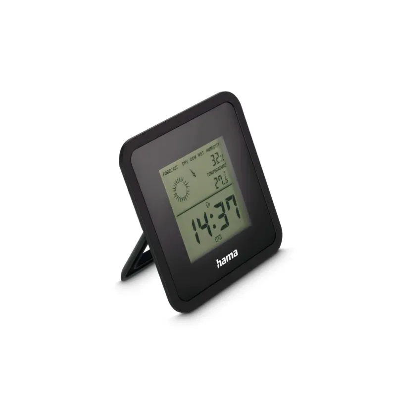 Hama Hama Thermometer und Hygrometer "Borneo", digital, für innen, Schwarz – Produktbild 2 von 6